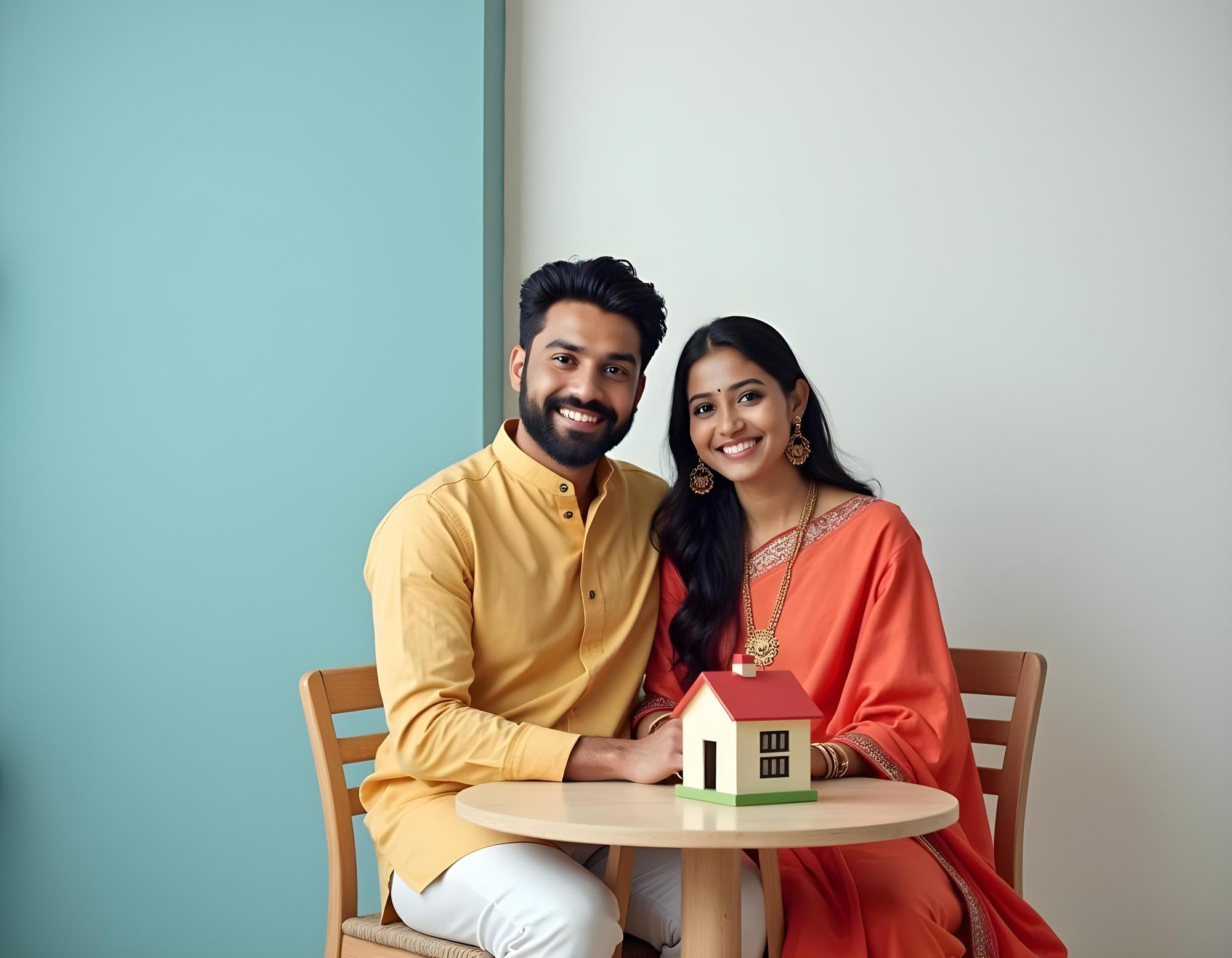 Anitha and Kiran at home