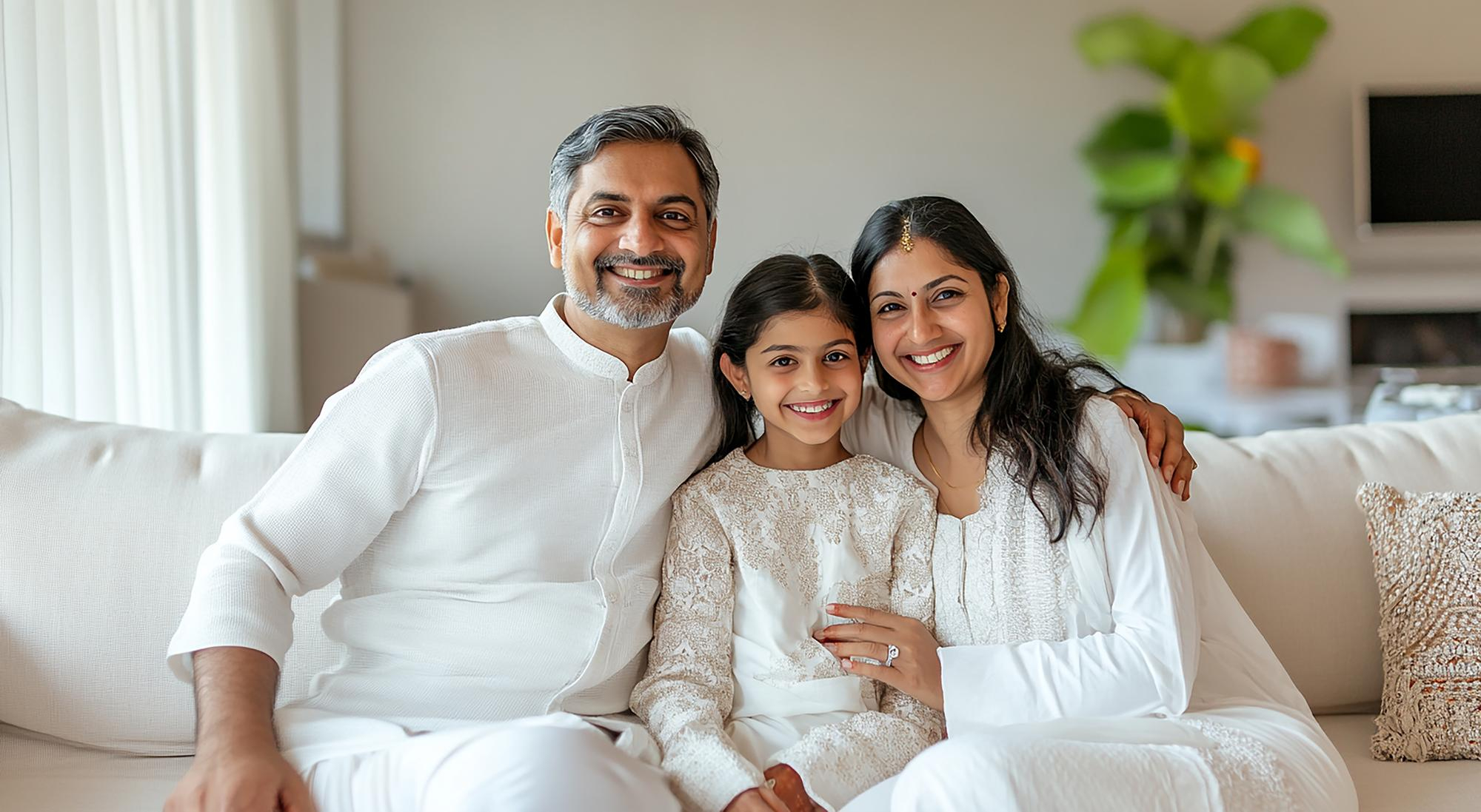 The Rao family at home